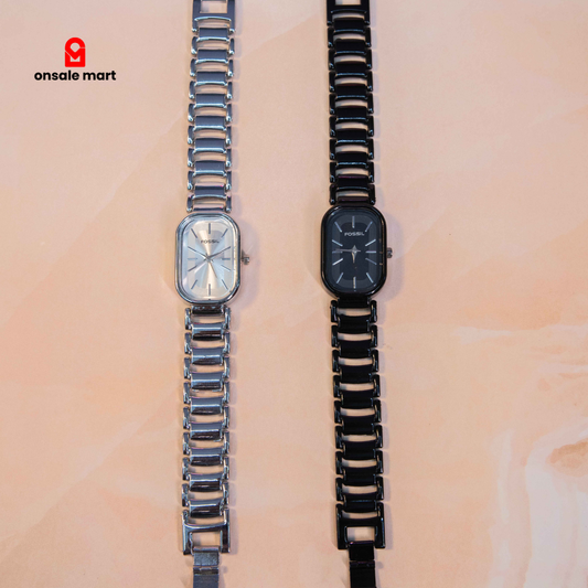 Oval Dial Metal Bracelet Watch for Women | Stylish Timepiece