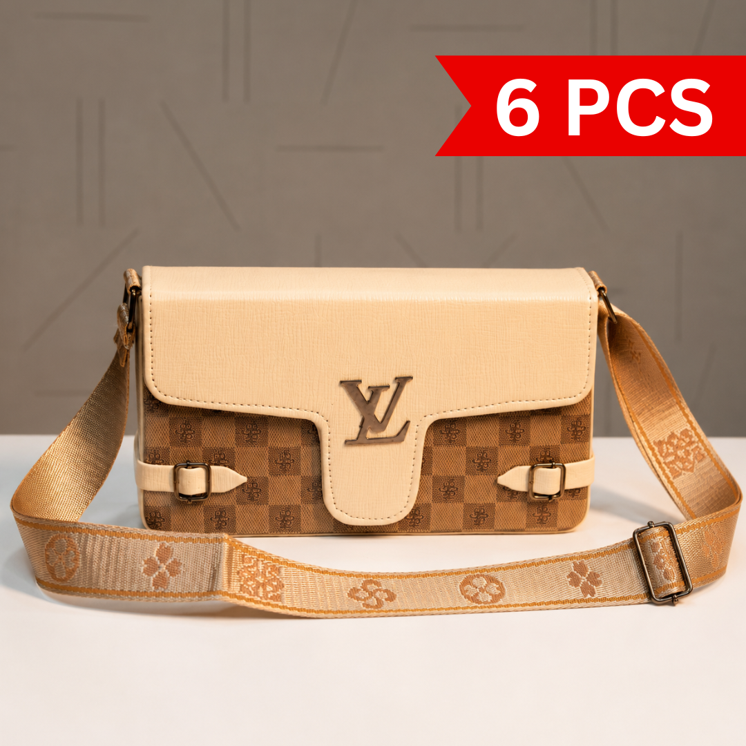 Women’s Crossbody Sling Bag with Adjustable Strap [6 pcs]