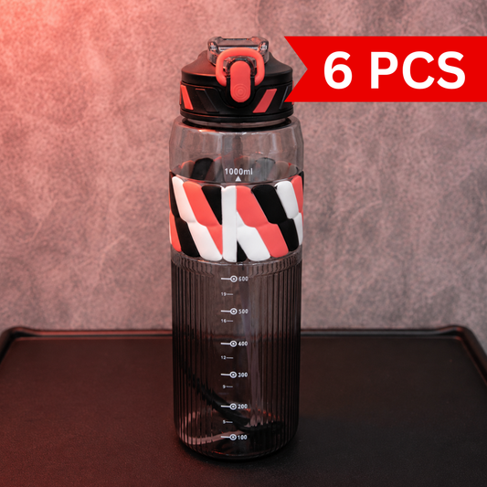 Silicone Grip Gym Water Bottle [6 pcs]