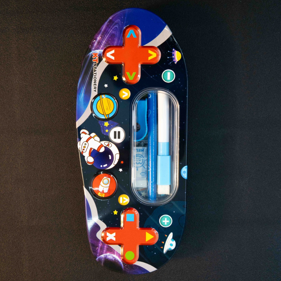 Gamepad Shape Pencil Box with School Stationery