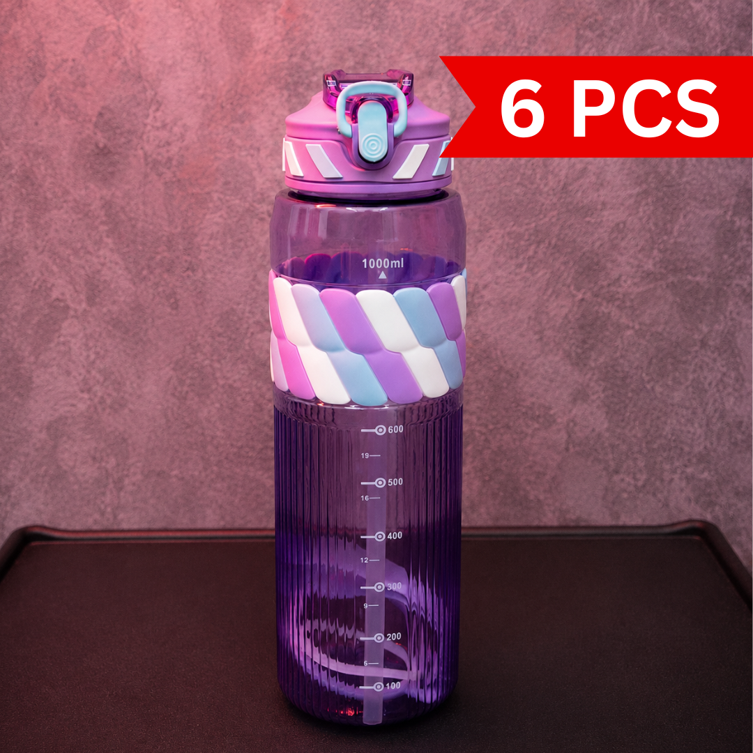 Silicone Grip Gym Water Bottle [6 pcs]