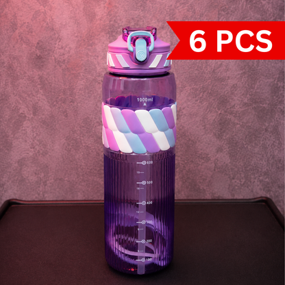 Silicone Grip Gym Water Bottle [6 pcs]