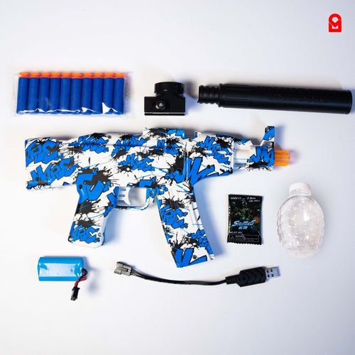 2 in 1 electric gel blaster gun kit with battery charger and accessories
