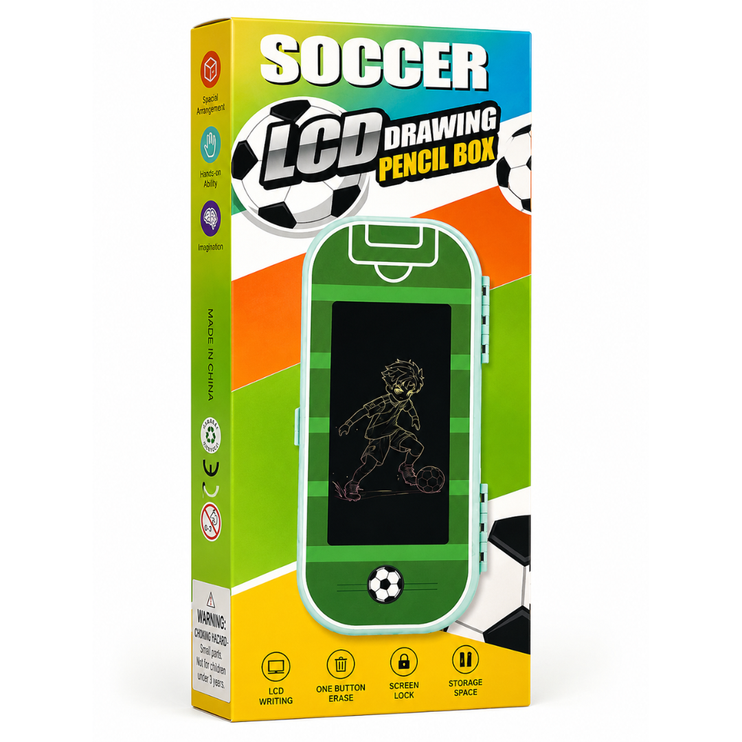 Football Theme LCD Drawing Pencil Case
