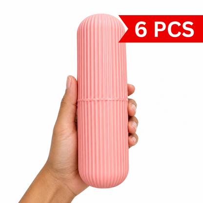 Pastel Ribbed Toothbrush Case [6 pcs]