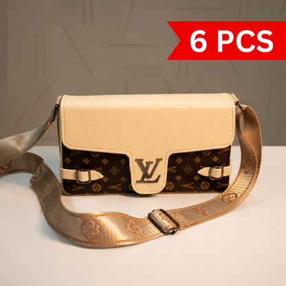 Women’s Crossbody Sling Bag with Adjustable Strap [6 pcs]