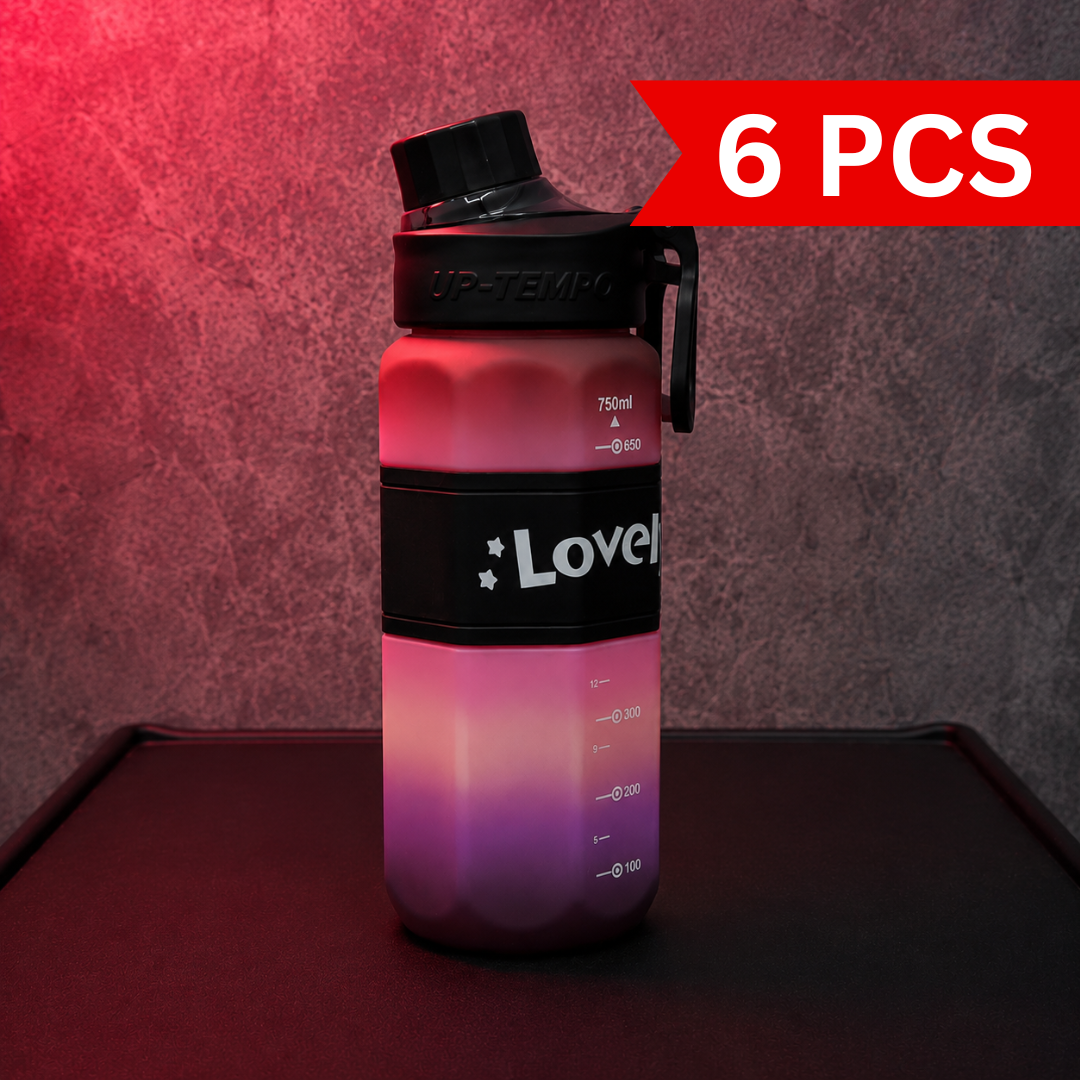 Lovely Grip 750ml Water Bottle [6 PCS]