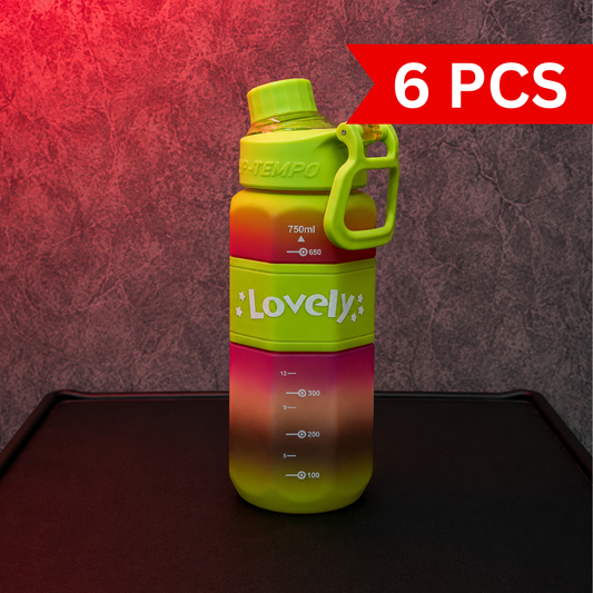 Lovely Grip 750ml Water Bottle [6 PCS]
