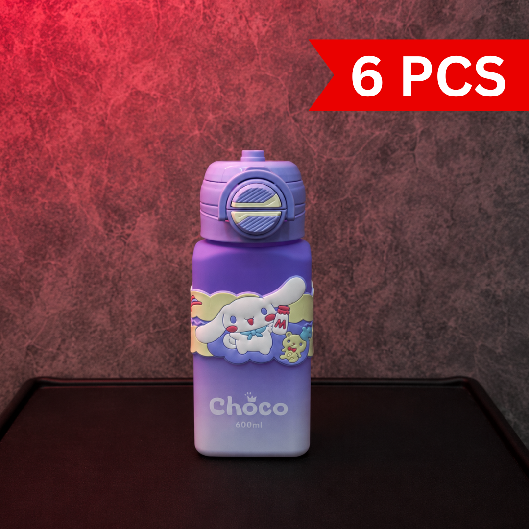 Cartoon Strap Water Bottle for Kids [6 pcs]