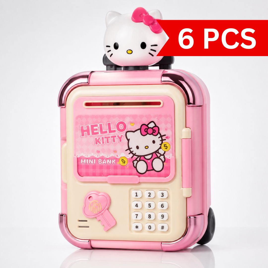 Suitcase Money Bank for Kids with Password Lock [6 pcs]