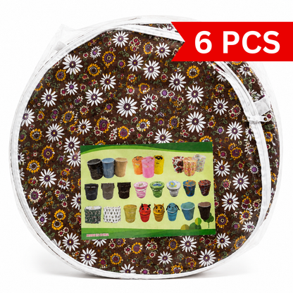 FloraFold Round Fabric Laundry Basket [6pcs]]