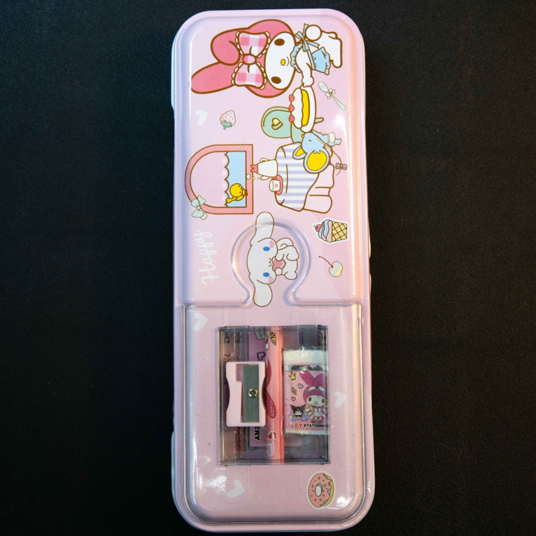Kids Cartoon Pencil Box with Stationery Set