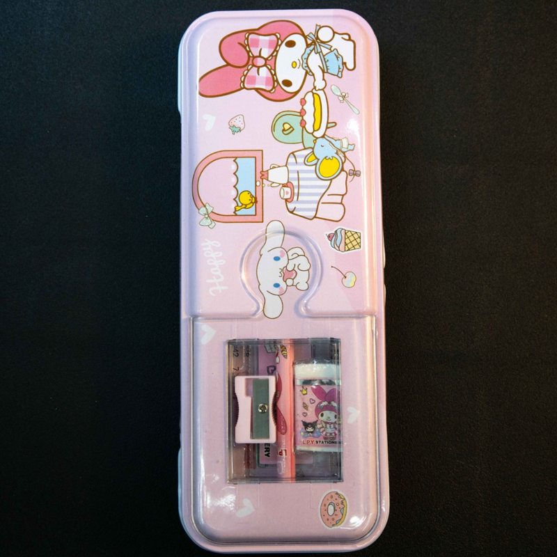Kids Cartoon Pencil Box with Stationery Set