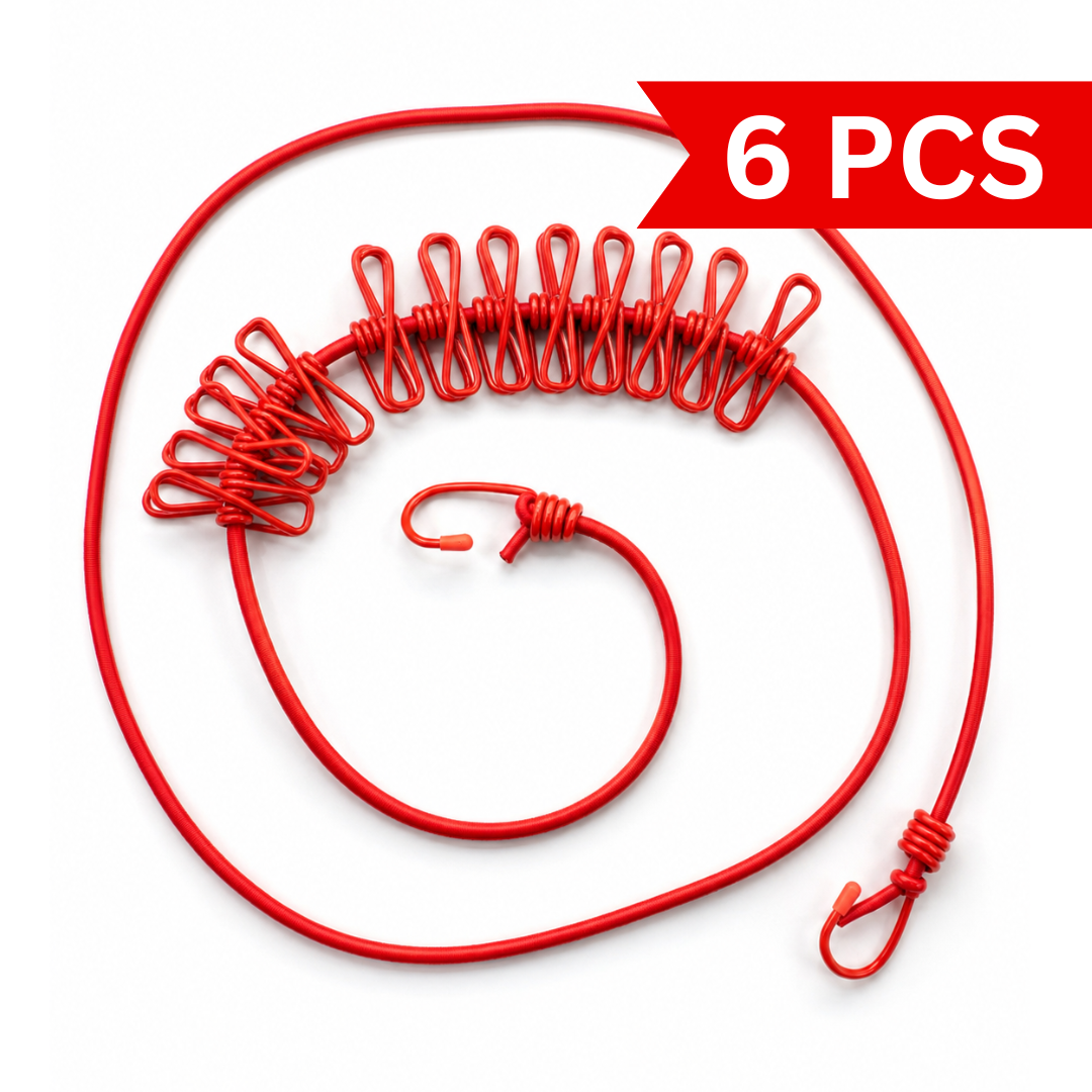 ClipLoop Portable Drying Rope [6 pcs]