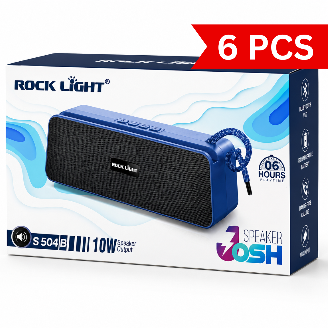 Wireless Bluetooth speaker with 10W audio output, 6-hour playtime, Bluetooth 5.2 connectivity, USB playback, TF card support, and FM radio.