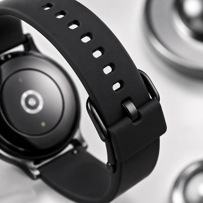 Round HD Display Smartwatch with Silicone Strap