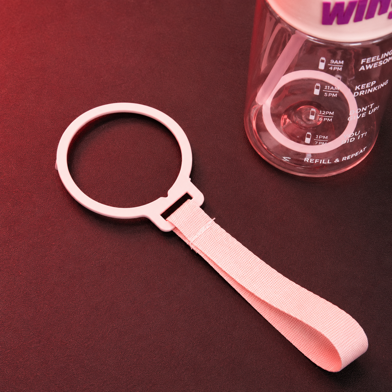 Pink Time Marker Sports Water Bottle