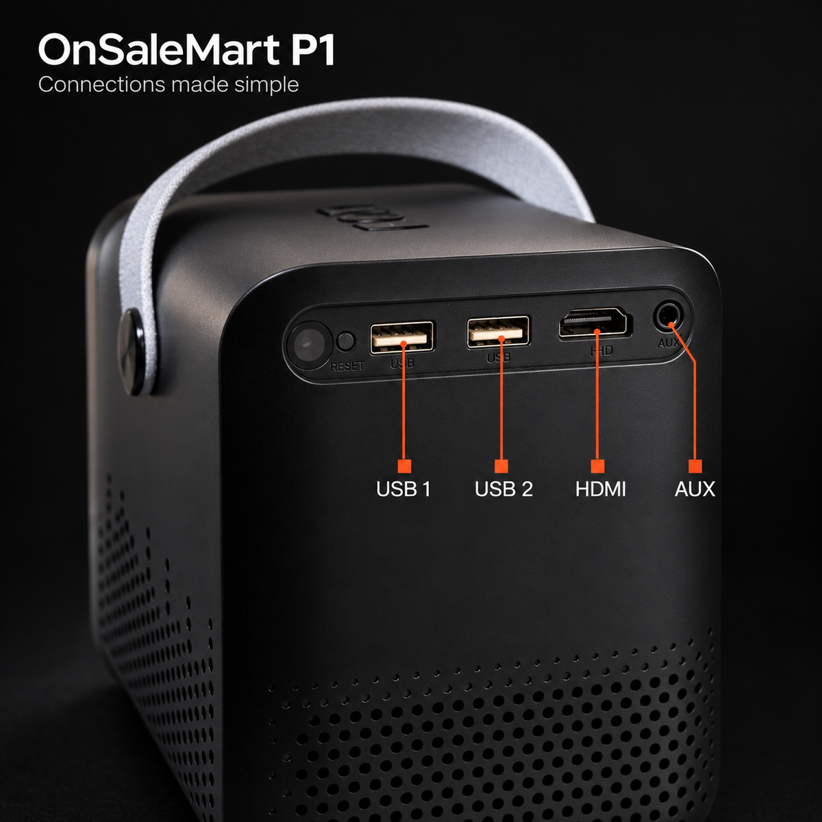 OnSaleMart P1 Smart Projector - 4K Support & Android