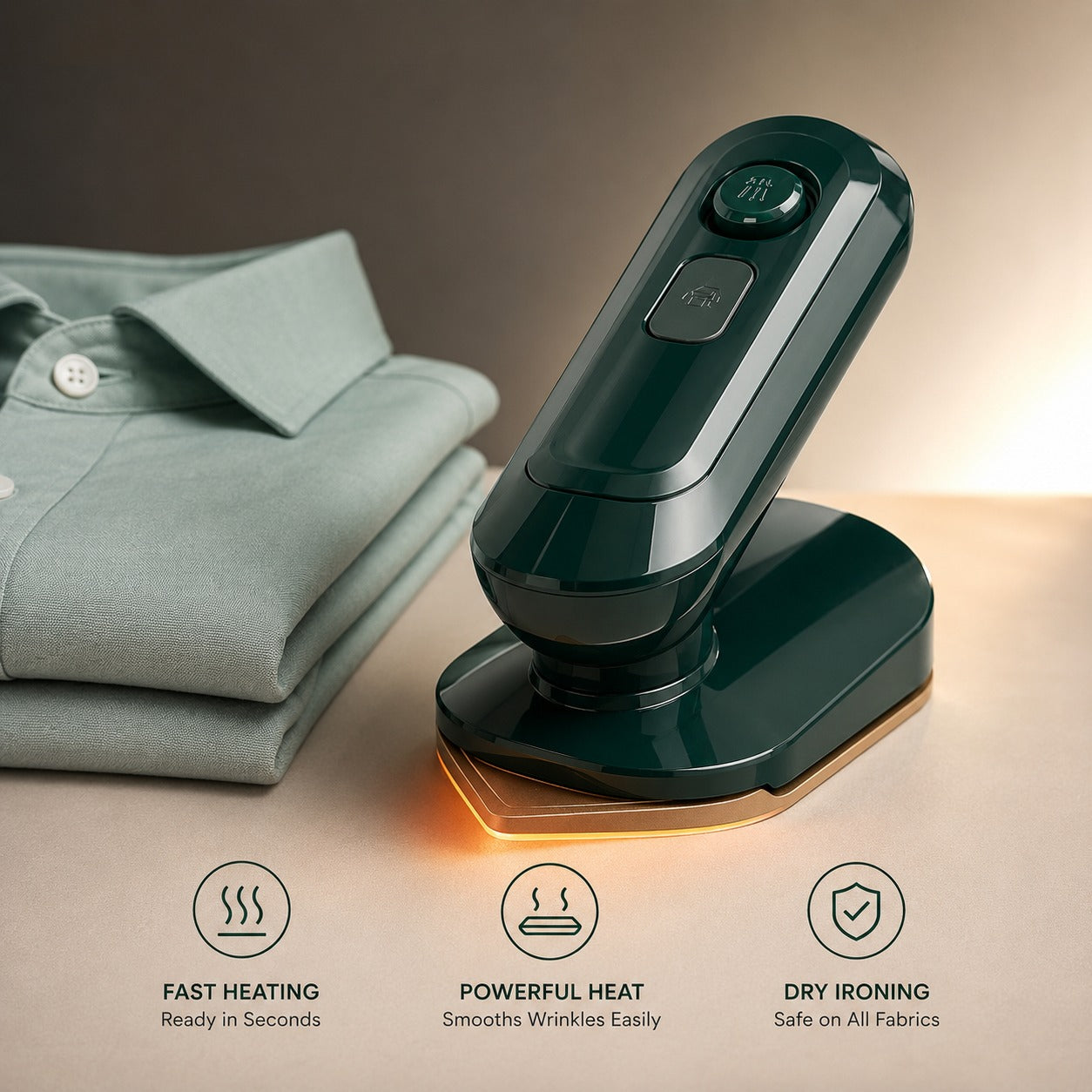 Compact Dry Iron with Mist Spray with fast heating soleplate for quick wrinkle removal and daily dry ironing