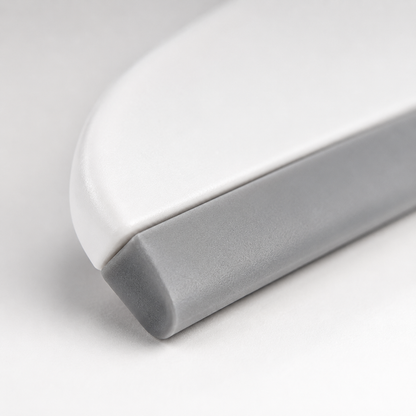 Flexible silicone blade window squeegee designed for streak-free water removal on glass and smooth surfaces