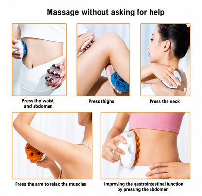 Relief Roll Magnetic Ball Massager for full body use on neck, thighs, arms and abdomen for deep tissue massage and muscle relaxation
