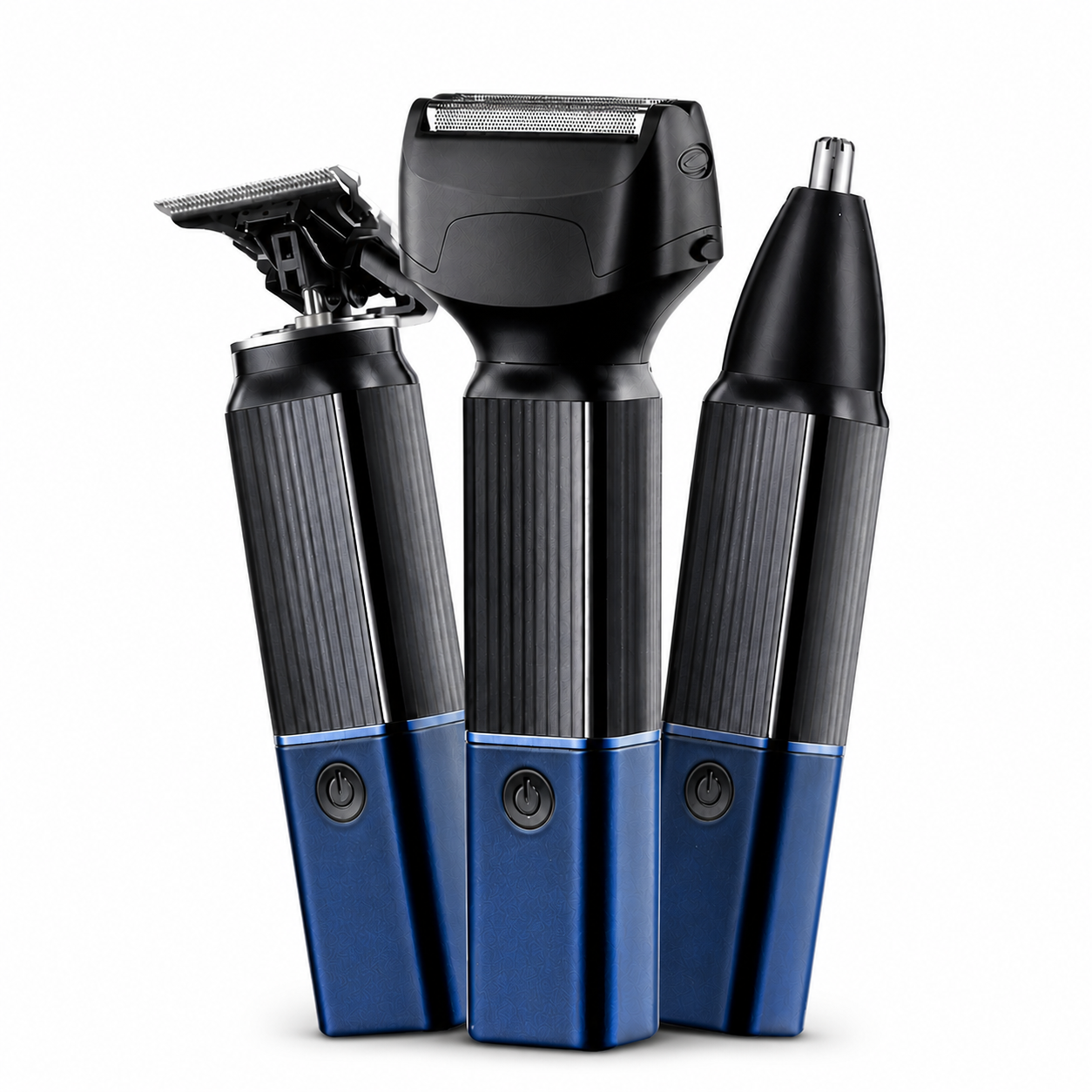 Geemy 3 in 1 grooming kit hair trimmer shaver nose trimmer interchangeable heads cordless grooming set