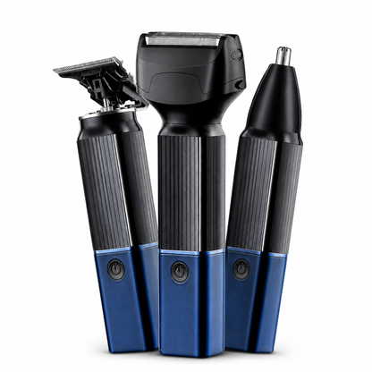 Geemy 3 in 1 grooming kit hair trimmer shaver nose trimmer interchangeable heads cordless grooming set