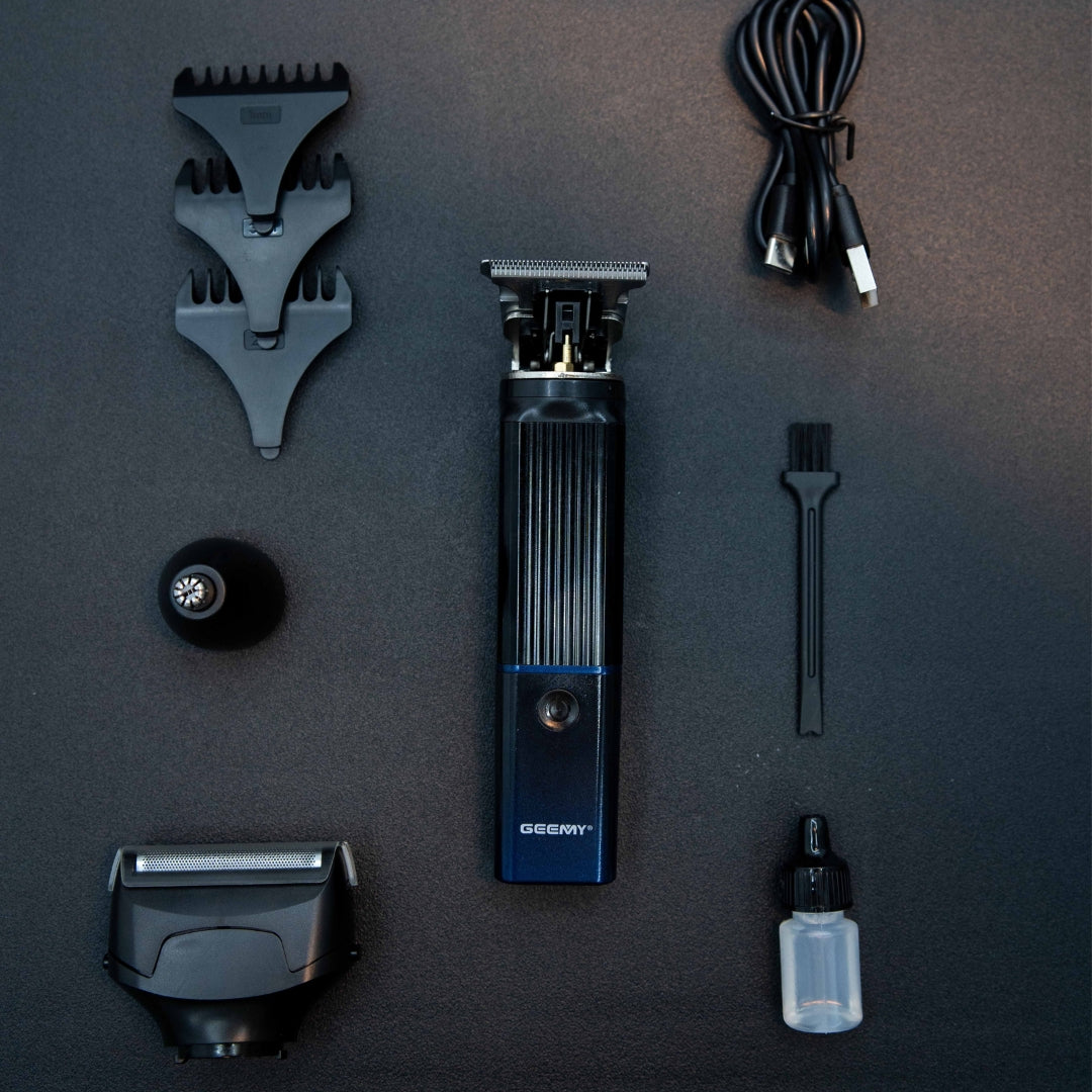 Geemy grooming kit accessories hair trimmer shaver nose trimmer heads USB cable cleaning brush