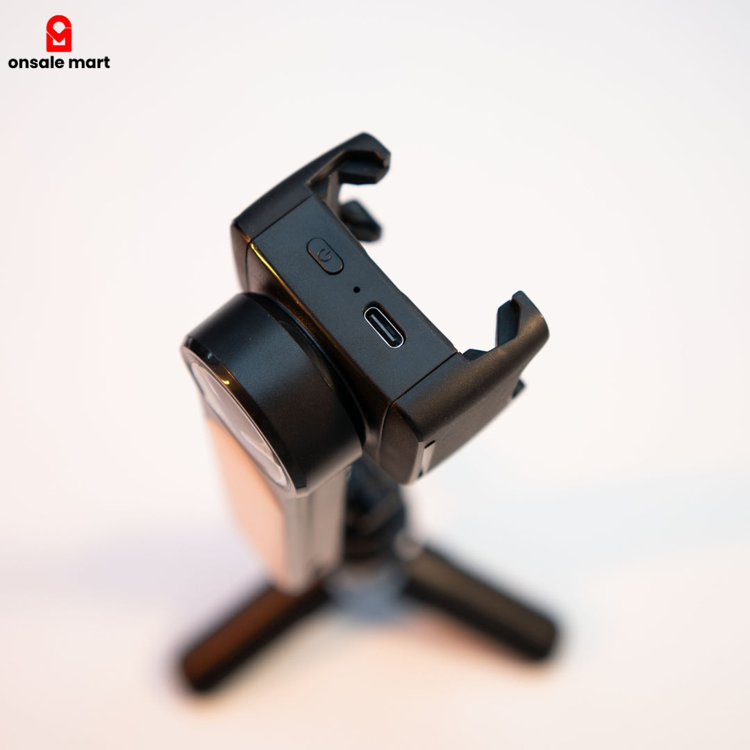 Smartphone gimbal head with Type-C charging port and stabilizer control buttons