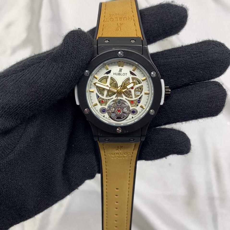 Skeleton Dial Multi Watch Collection | Mechanical Men’s Leather Strap Watch