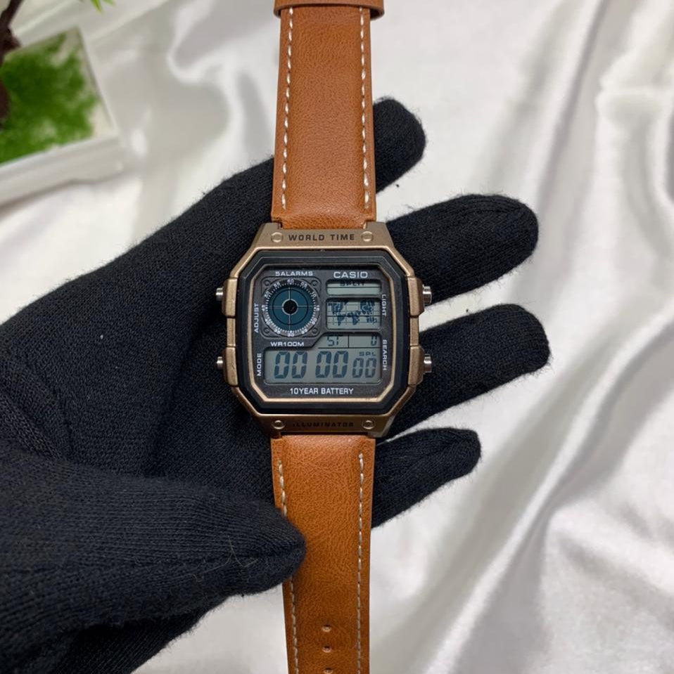 Digital High Quality Quartz Movement Watch Collection With High Quality Leather Strap Best finishing