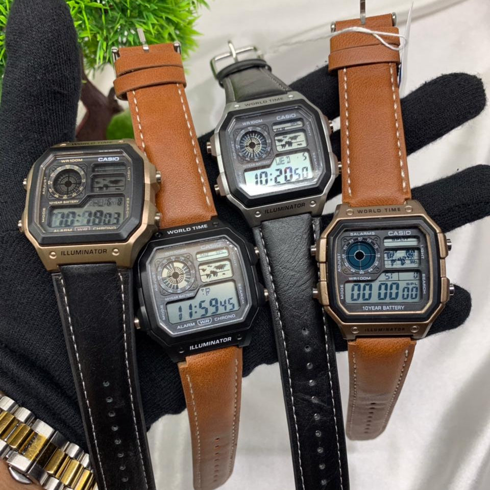 Digital High Quality Quartz Movement Watch Collection With High Quality Leather Strap Best finishing