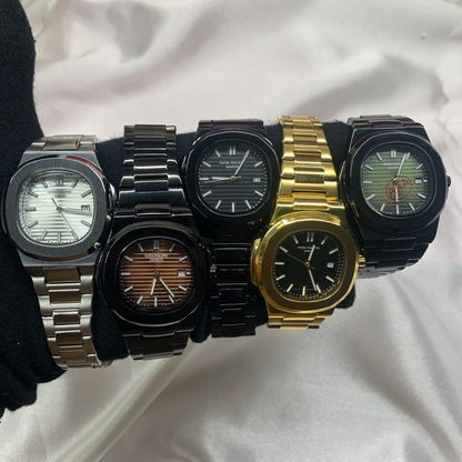 Luxury Analog Watch with Stainless Steel Bracelet