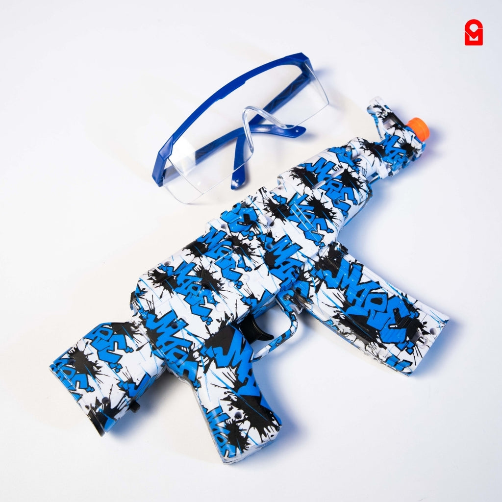 Electric gel blaster toy gun with protective safety glasses