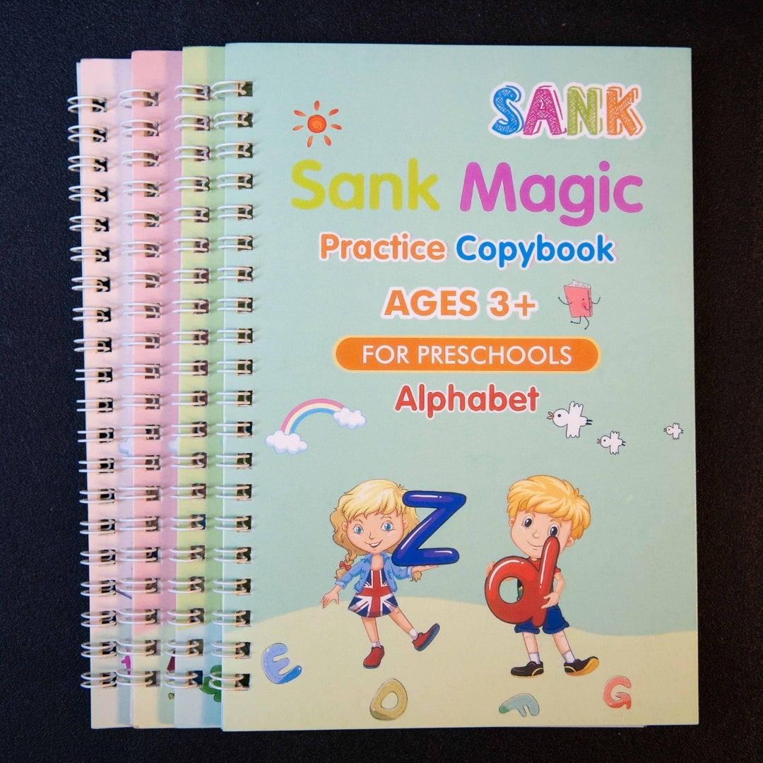 Alphabet practice magic copybook for kids with reusable tracing pages and disappearing ink handwriting learning activities