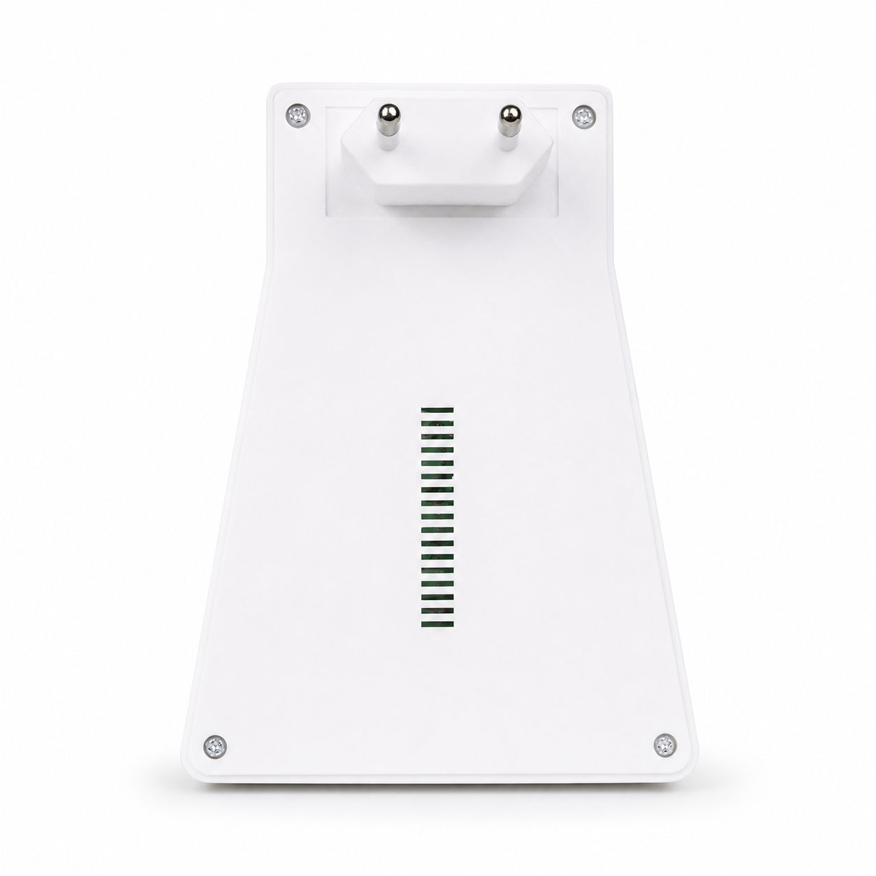 Mini UV Mosquito Killer Lamp back view with plug-in design, ventilation slots, and compact indoor insect control device on white background