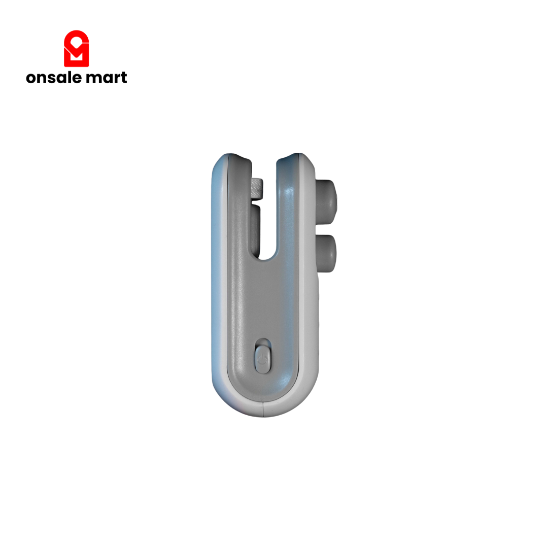 Compact rechargeable mini heat sealing machine showing button control and sealing slot.