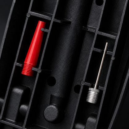 Portable Mini Foot Pump Accessories Storage with Ball Needle & Inflatable Valve Adapter Close-Up