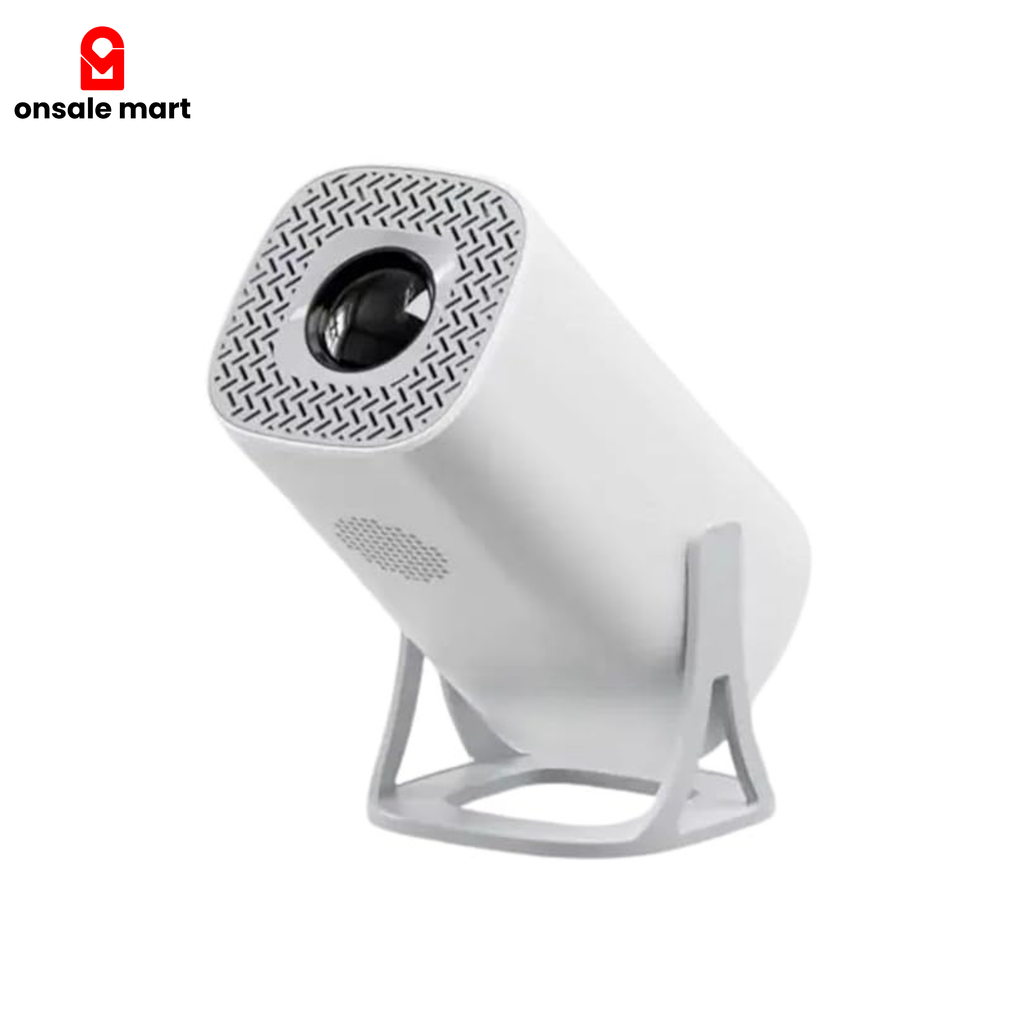 Portable Ultra HD Projector Displayed on a white background.