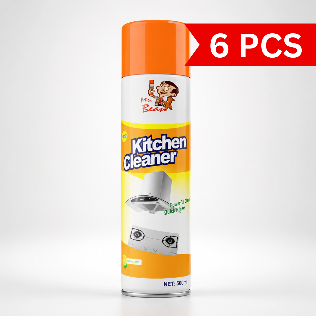 500ml kitchen cleaner spray aerosol can with lemon fragrance, grease remover for stoves, ovens, grills and kitchen appliances