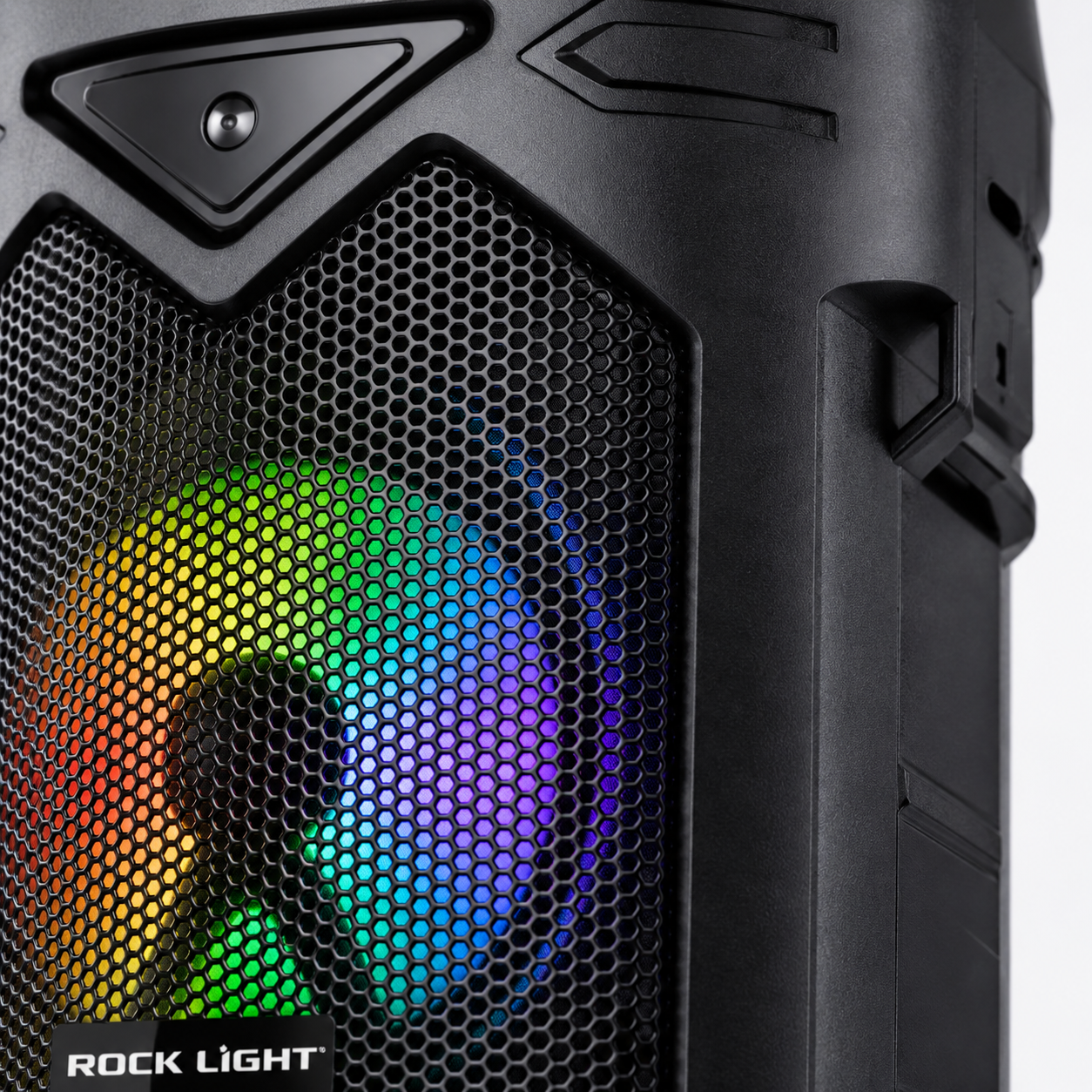 Rechargeable karaoke Bluetooth speaker with microphone and dual illuminated drivers. Ideal for home parties, singing sessions, events and outdoor gatherings.