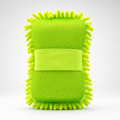 UltraSoft Microfibre Dusting Mitt premium dual-sided microfibre cleaning pad with elastic hand strap, reusable dusting and polishing mitt for home and car care.