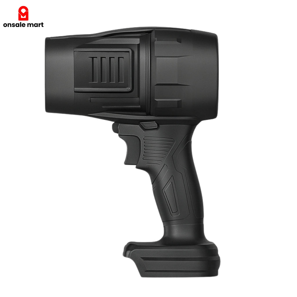 Violent Fan 48V Cordless Air Blower side profile, ergonomic 35000PA high-pressure cordless air blower for cleaning, detailing, and home use.