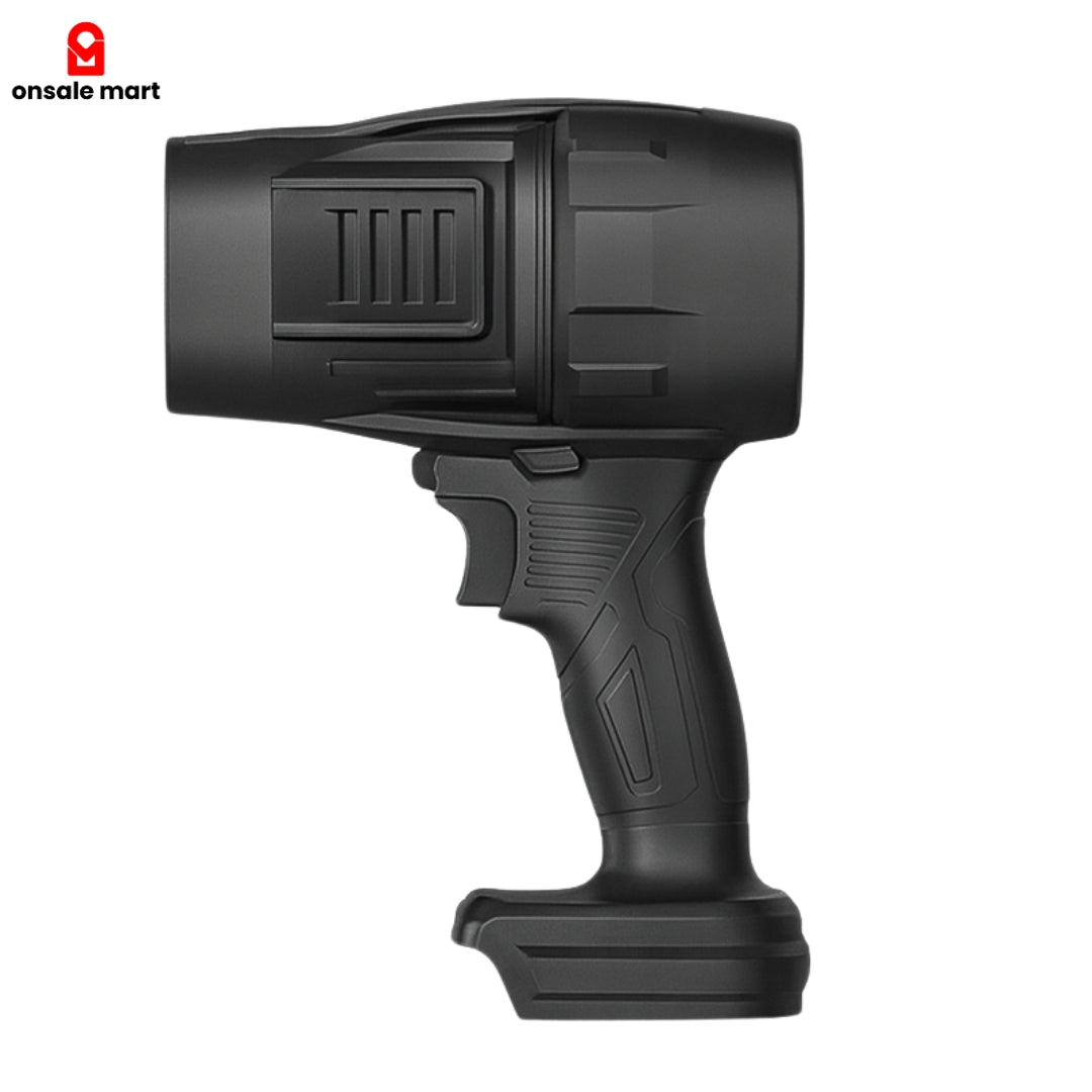 Violent Fan 48V Cordless Air Blower side profile, ergonomic 35000PA high-pressure cordless air blower for cleaning, detailing, and home use.