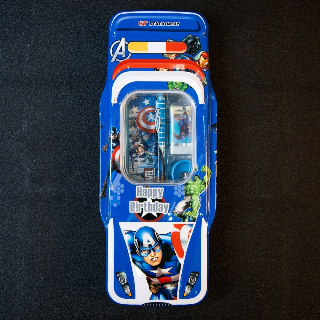 Kids Car Shape Pencil Box with School Stationery