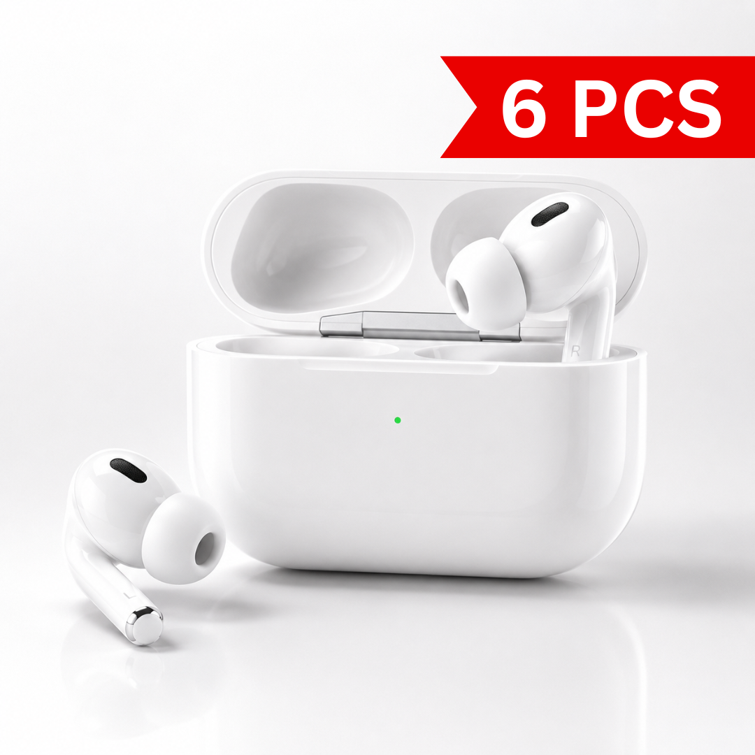White ANC wireless earbuds with compact charging case, featuring soft silicone ear tips, Bluetooth connectivity, ergonomic in-ear design, and portable charging case on a clean white background.