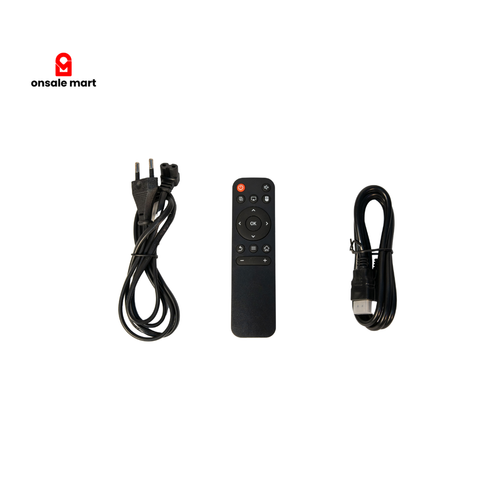 4K Smart Android LED Projector with Rotatable Stand & Remote Control